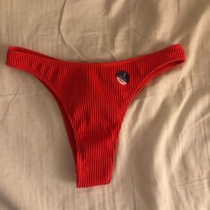 NWT Hollister red cheeky bikini bottoms!